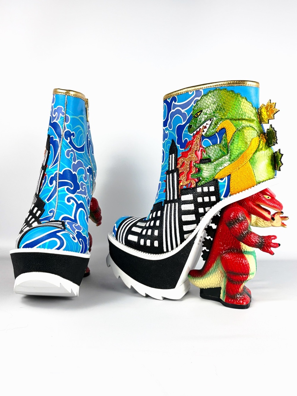 Irregular Choice Jurassotop Dinosaur Platform Boots – Size 38 – NIB - Picture 2 of 6